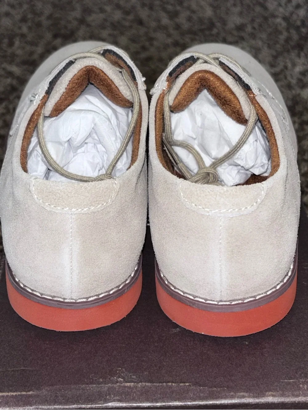 Florsheim Kearny Jr Boys' Youth Oxford Shoes Sand Suede Leather Size 2M New